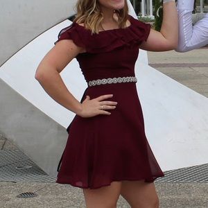 Lulu’s off the shoulder ruffle dress